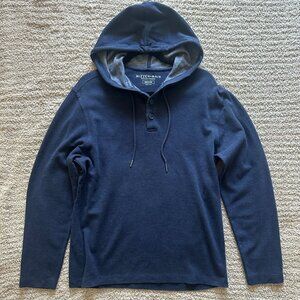 Mizzen + Main, Men’s Fairway 3 Button Drawstring Hoodie, Blue, Size Medium, Used